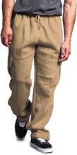 Load image into Gallery viewer, Men&#39;s Baggy Khaki Fleece Cargo Sweatpants