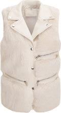 Load image into Gallery viewer, Shaggy White Faux Fur Sherpa Fleece Outwear Vest