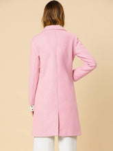 Load image into Gallery viewer, Women&#39;s Double Breasted Pink Shawl Collar Long Winter Coat