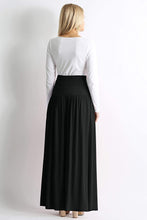 Load image into Gallery viewer, Plus Size High Waist Modal Knit Black Maxi Skirt
