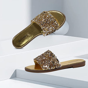 Encrusted Silver Sparkle Fashion Sandals