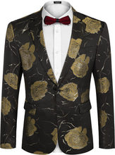Load image into Gallery viewer, Luxury Golden Floral Sing Breasted Tuxedo Men&#39;s Suit