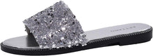 Load image into Gallery viewer, Encrusted Black Sparkle Fashion Sandals
