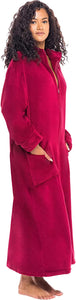Oversize Burgundy Plus Size Warm Fleece Robe
