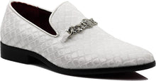 Load image into Gallery viewer, Vintage White Satin Classic Tuxedo Dress Loafer