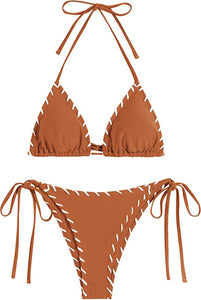 Sage Green Thread Style 2pc Swimwear Bikini Set