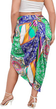 Load image into Gallery viewer, Plus Size Satin Printed Ruched Elastic Midi Skirt