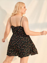 Load image into Gallery viewer, Plus Size Black Loose Summer Rompers