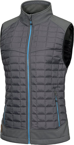 Warm Outdoor Gray Sleeveless Women's Puffer Vest