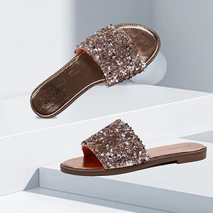 Encrusted Silver Sparkle Fashion Sandals