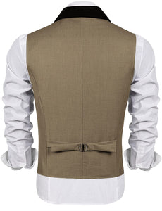 Men's Formal Lapel Sleeveless Slim Fit Suit Vest
