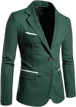 Load image into Gallery viewer, Classic Green Plaid Single Breasted Men&#39;s Blazer