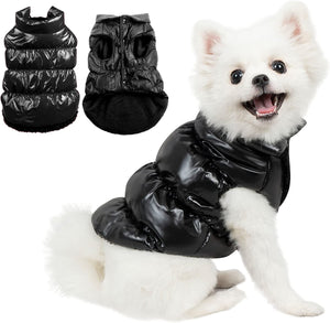 Outdoor Black Vest Lightweight Warm Padded Dog Jacket