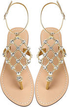 Load image into Gallery viewer, Gold Diamond Sequin Rhinestone Sparkle Fashion Sandals