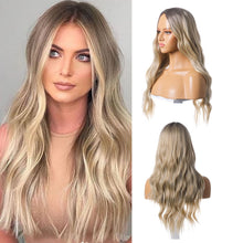 Load image into Gallery viewer, Malolos Heat Resistant Middle Part Loose Wavy Wigs