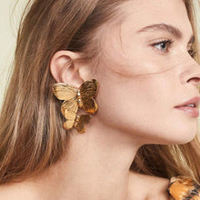 Load image into Gallery viewer, Bohemian Big Butterfly Dainty Gold Drop Earrings