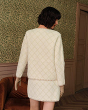 Load image into Gallery viewer, Elegant Beige Vintage Style Suit Jacket Coat and Skirt Set