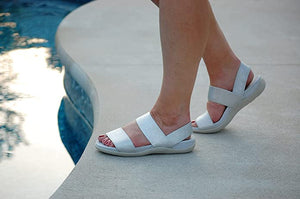 Comfy Navy Blue Sling Back Rubber Strappy Sandals