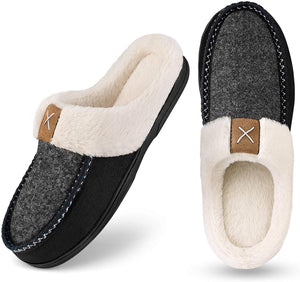 Oliver Coffee Fuzzy Fleece Lined House Slippers