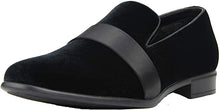 Load image into Gallery viewer, Men&#39;s Black Velvet Satin High Quality Loafer Dress Shoes