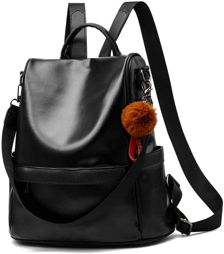 Black PU Leather Casual Shoulder Bag