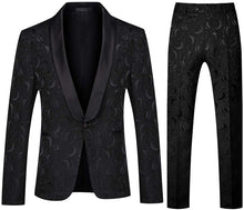 Load image into Gallery viewer, Men&#39;s Black Tuxedo Shawl Collar 2pc Men&#39;s Suit