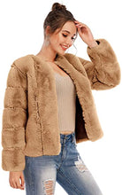Load image into Gallery viewer, Black Faux Fur Long Sleeve Jacket
