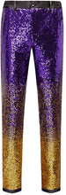 Load image into Gallery viewer, Fashion Purple-Gold Men&#39;s Sequins Pants