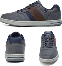 Load image into Gallery viewer, Men&#39;s Grey PU Leather Casual Walking Shoes