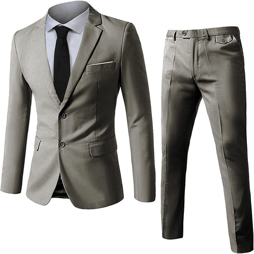 Luxury Ash Grey 3pc Formal Men’s Suit