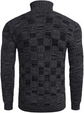 Load image into Gallery viewer, Thermal Ribbed Black Pullover Turtleneck Knitted Sweater