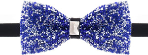 Men's Royal Blue Pretied Sparkling Sequin Bowtie