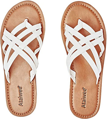 Summer White Vegan Casual Flat Sandals
