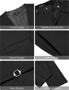 Men's Gray Bow Tie Long Sleeve Blazer & Pants 4pc Suit