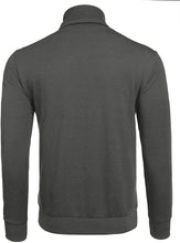 Load image into Gallery viewer, Men&#39;s Dark Grey Turtleneck Long Sleeve Sweatshirt