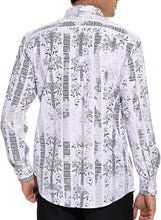 Load image into Gallery viewer, Men&#39;s Luxury Printed White Floral Long Sleeve Shirt