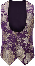 Load image into Gallery viewer, Men&#39;s Purple Jacquard One Button 3pc Men&#39;s Tuxedo Suit Set