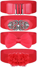 Load image into Gallery viewer, Retro Cinch Red Fresh Style 4 Pieces Belt