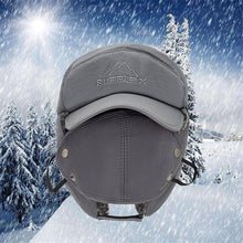 Load image into Gallery viewer, Men&#39;s Grey Warm Trooper Aviator Hat with Earflaps