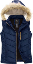Load image into Gallery viewer, Navy Quilted Hooded Thicken Warm Puffer Winter Vest
