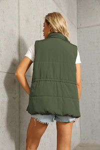 Lightweight Sleeveless Padded Outwear Jacket Vest With Pockets