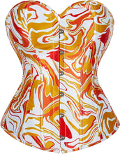 Load image into Gallery viewer, Fancy Chromatic Orange Lingerie Corset
