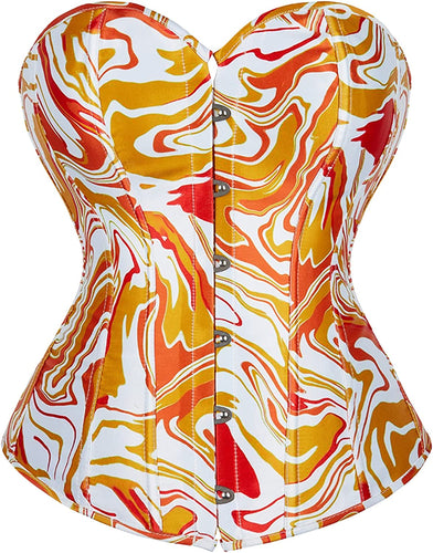 Fancy Chromatic Orange Lingerie Corset