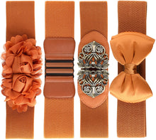 Load image into Gallery viewer, Retro Cinch Orange Vintage Style 4 Pieces Belt