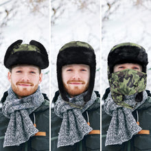 Load image into Gallery viewer, Men&#39;s Green Camo Trooper Winter Trapper Hat with Ear Flaps