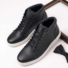 Load image into Gallery viewer, Black Genuine Leather Men&#39;s Casual Oxford Sneaker