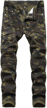 Load image into Gallery viewer, Camouflage Distressed Men&#39;s Denim Pants