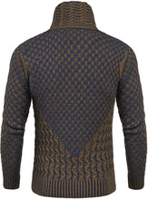 Load image into Gallery viewer, Men&#39;s Brown Long Sleeve Slim Fit Designer Knitted Turtleneck Sweater