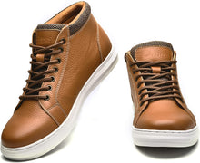 Load image into Gallery viewer, Men&#39;s Brown Genuine Leather Men&#39;s Casual Oxford Sneaker