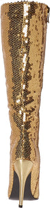 Swish Gold Sequin Knee High Boots